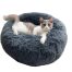 Round Plush Cat Bed House Soft Long Plush Best Pet