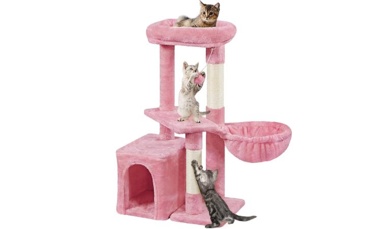 Yaheetech 34.5-Inch Plush Cat Tree